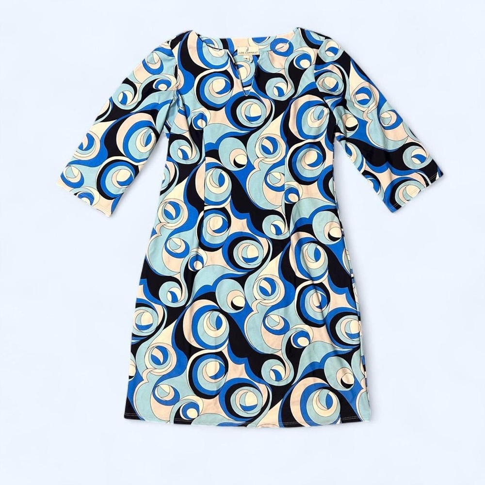 60s Blue Mod Shift Dress by Jude Connally! - Picture 5 of 8